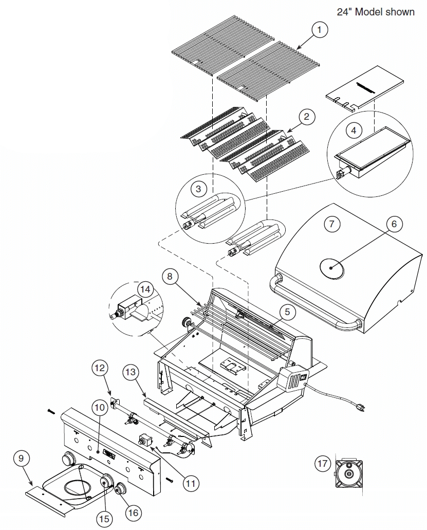 AOG - American Outdoor Grill Parts: Weber 18 Grill Brush