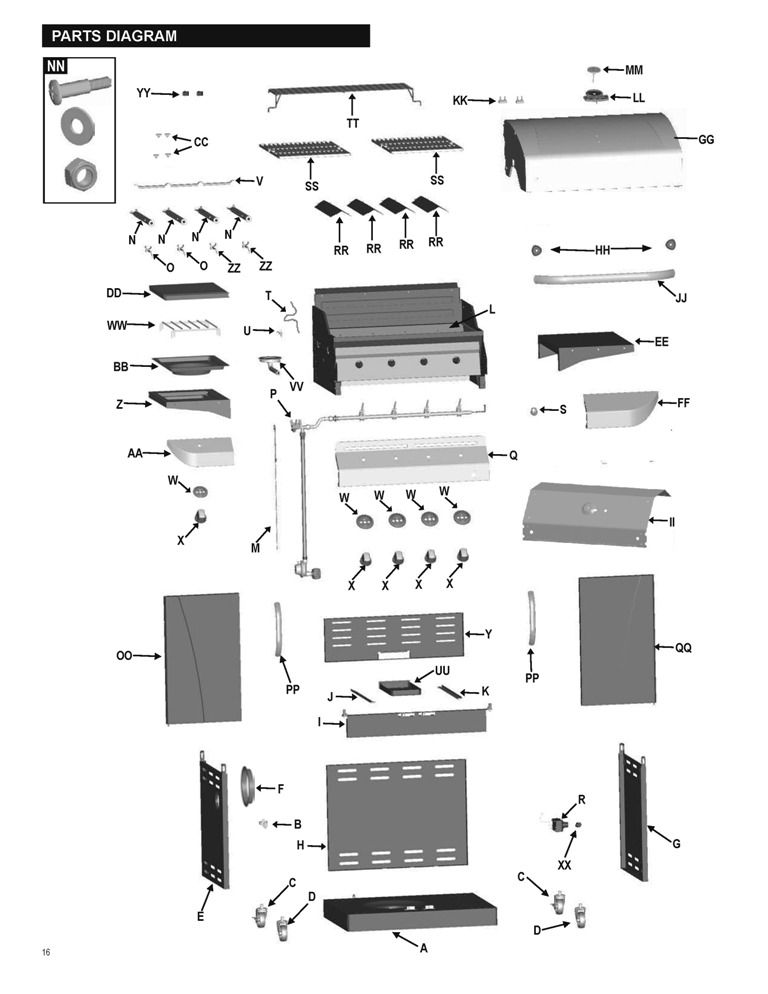 Charbroil Commercial 463244011 parts FREE Shipping