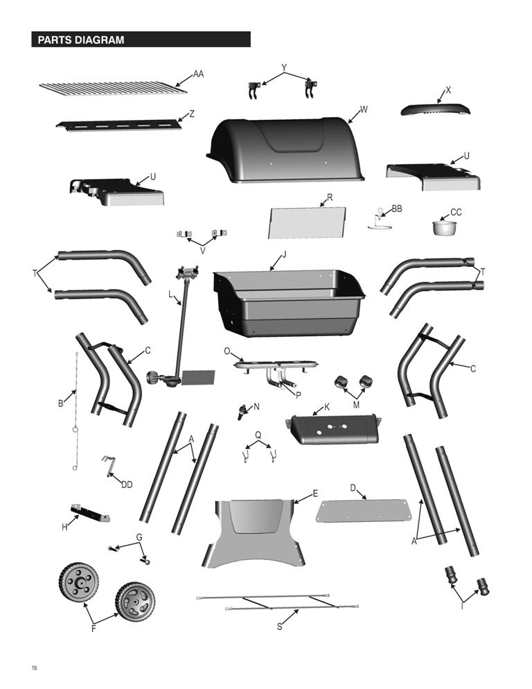 Charbroil 463611810 gas BBQ grill parts FREE ship