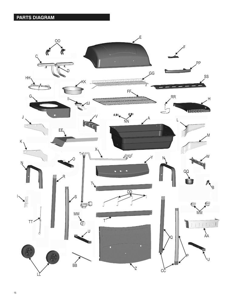 Charbroil 463720110 replacement grill parts FREE ship