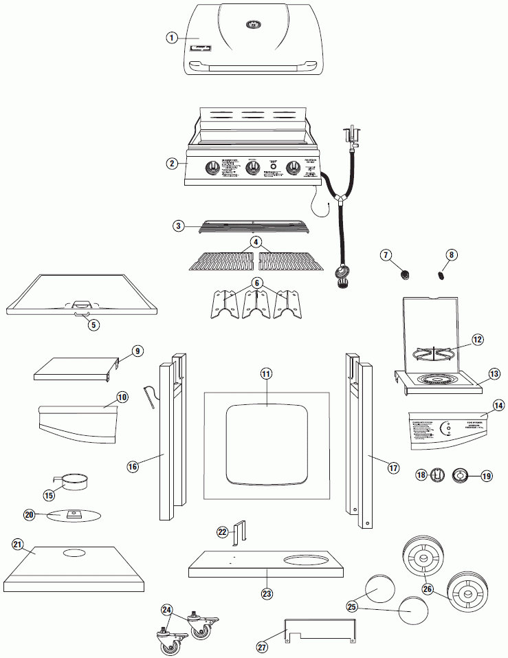 Charmglow 810 7310 S replacement grill parts FREE ship