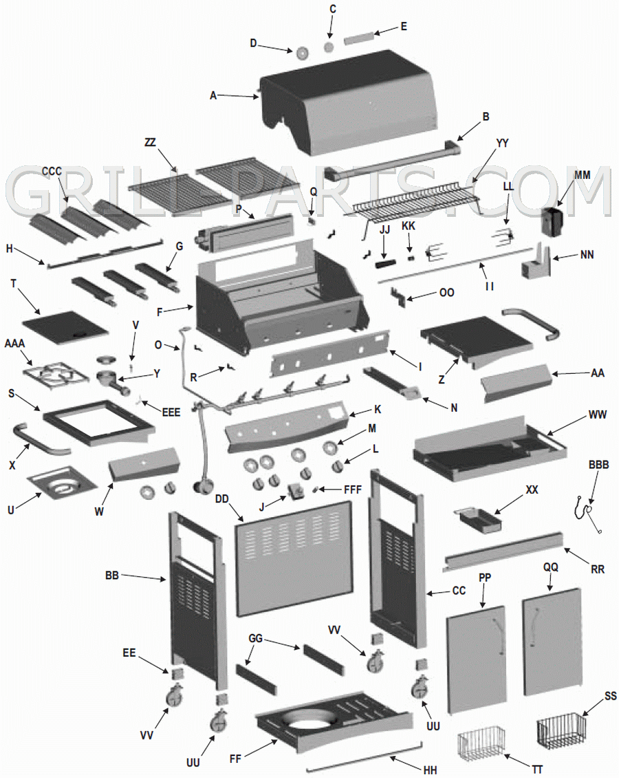 Front avenue grill on sale parts