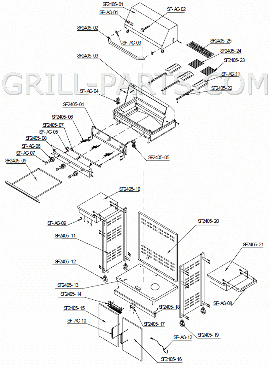 Sterling forge grill parts sale